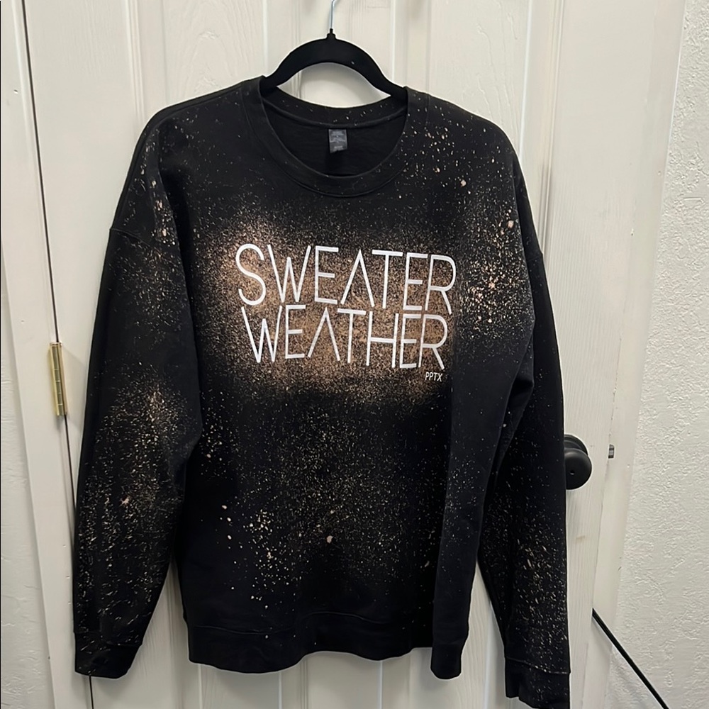 Prickly Pear Tx “Sweater Weather”Black and Gold Graphic Crewneck
